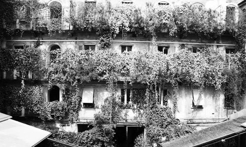 The inner courtyard of Corso Como No. 10, today is the site of a major clothing store.